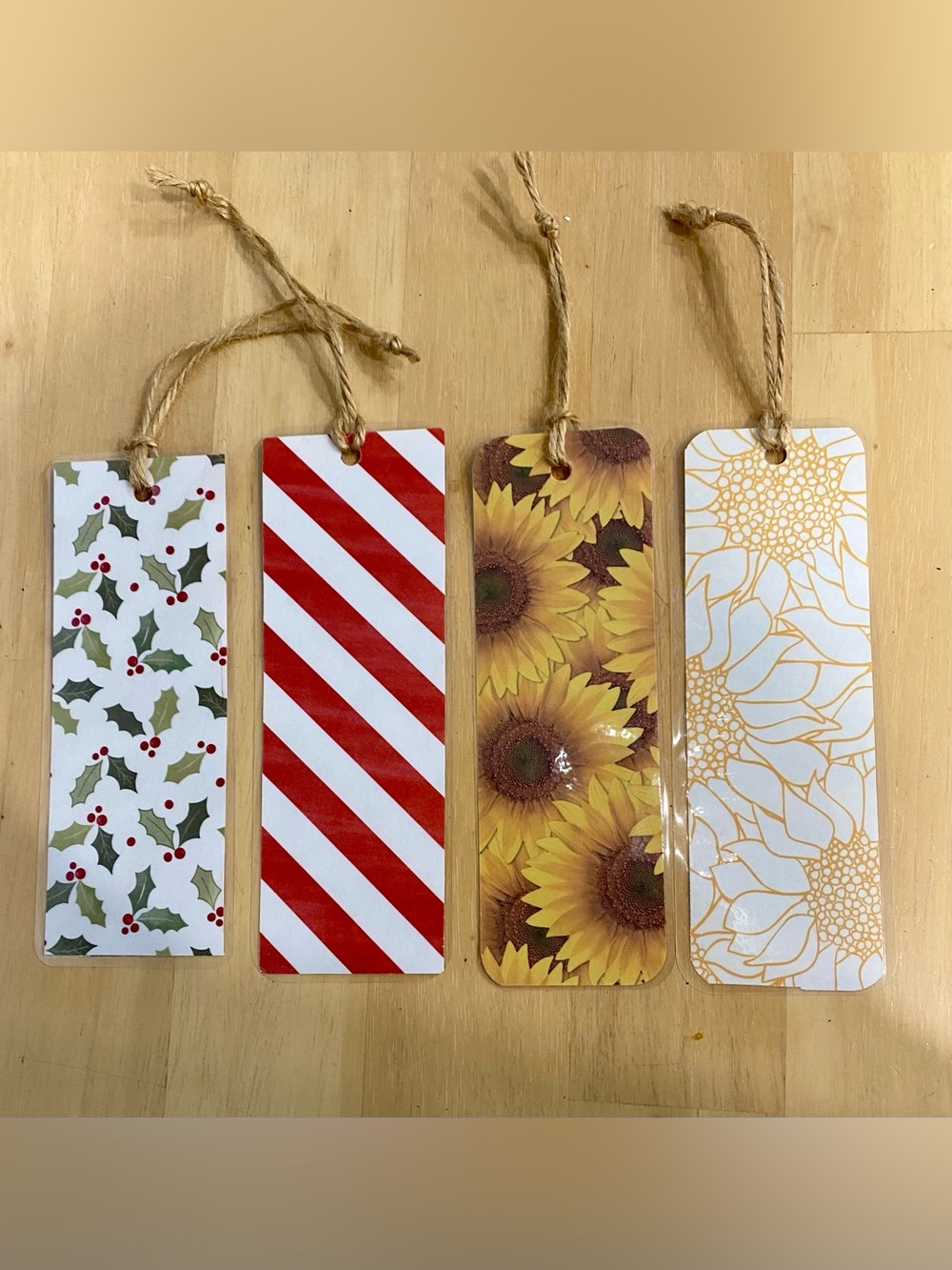 Sunflower and Holiday Pattern Bookmark Set